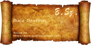 Bucz Szofron névjegykártya